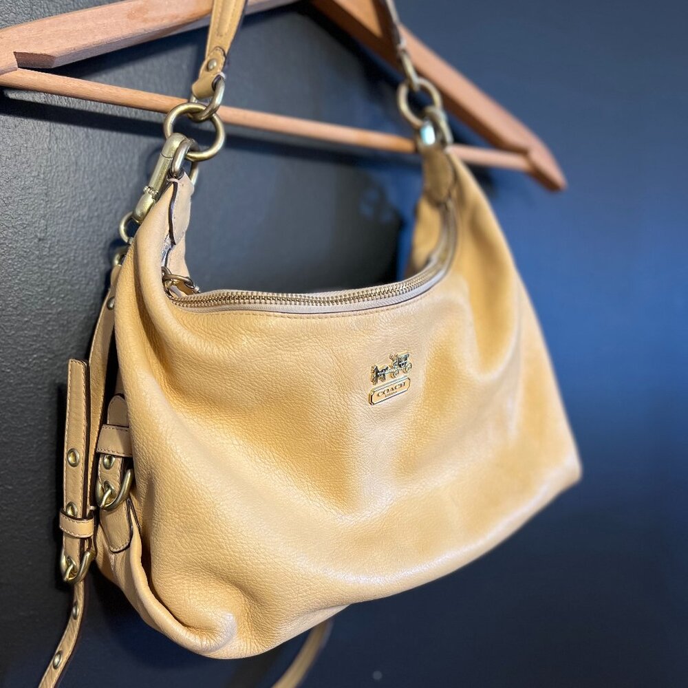 Coach Madison Tan Leather Hobo Bag